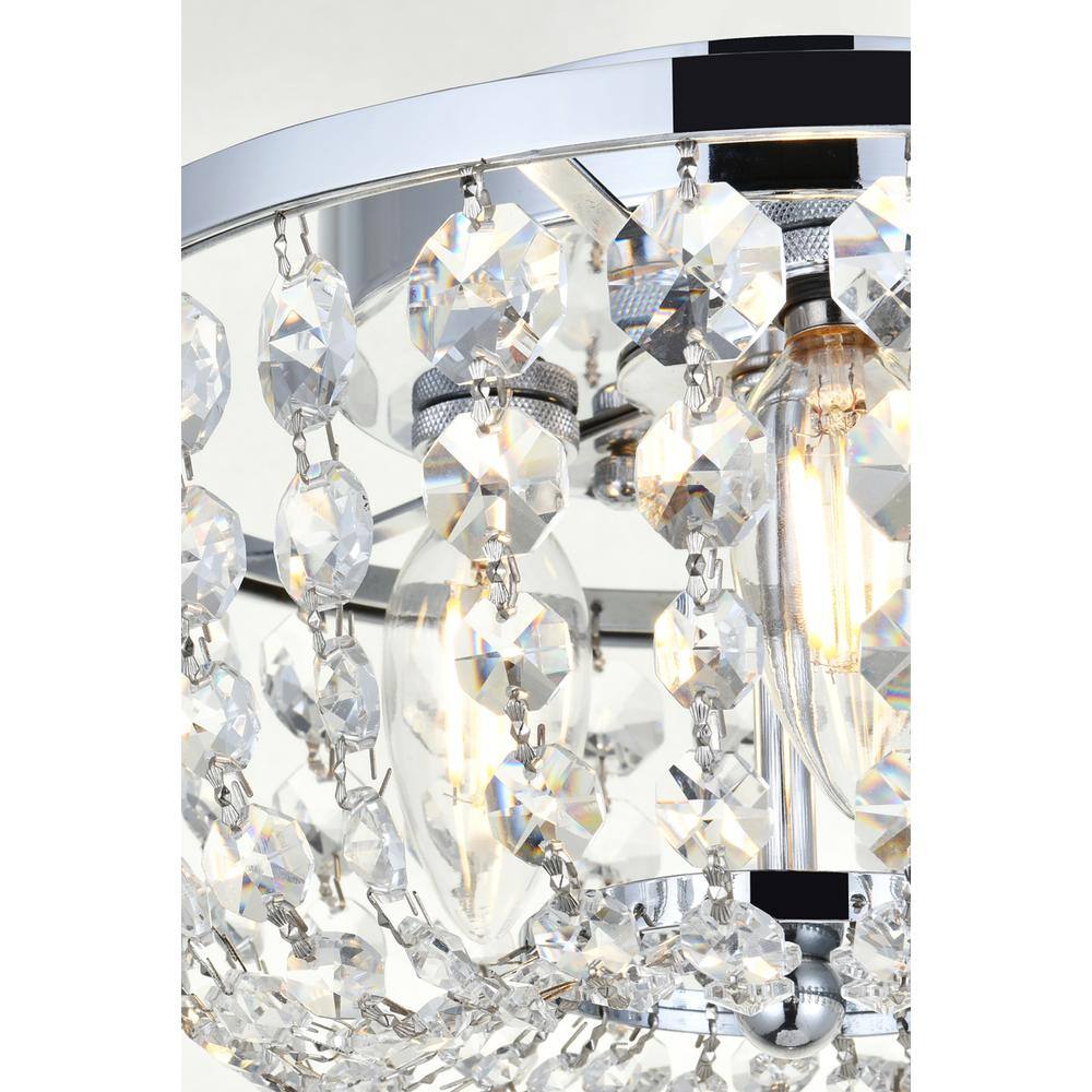 Alt View 2. Elegant Lighting - Cora 10 inch flush mount in chrome - Chrome.