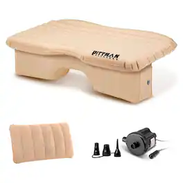 Pittman Outdoors - Backseat Air Mattress, 60” Airbed for Full-Size Vehicles - Tan