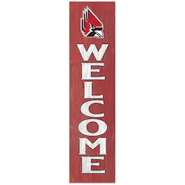 Jardine - Ball State Cardinals 12'' x 48'' Outdoor Leaner Welcome Sign - Red