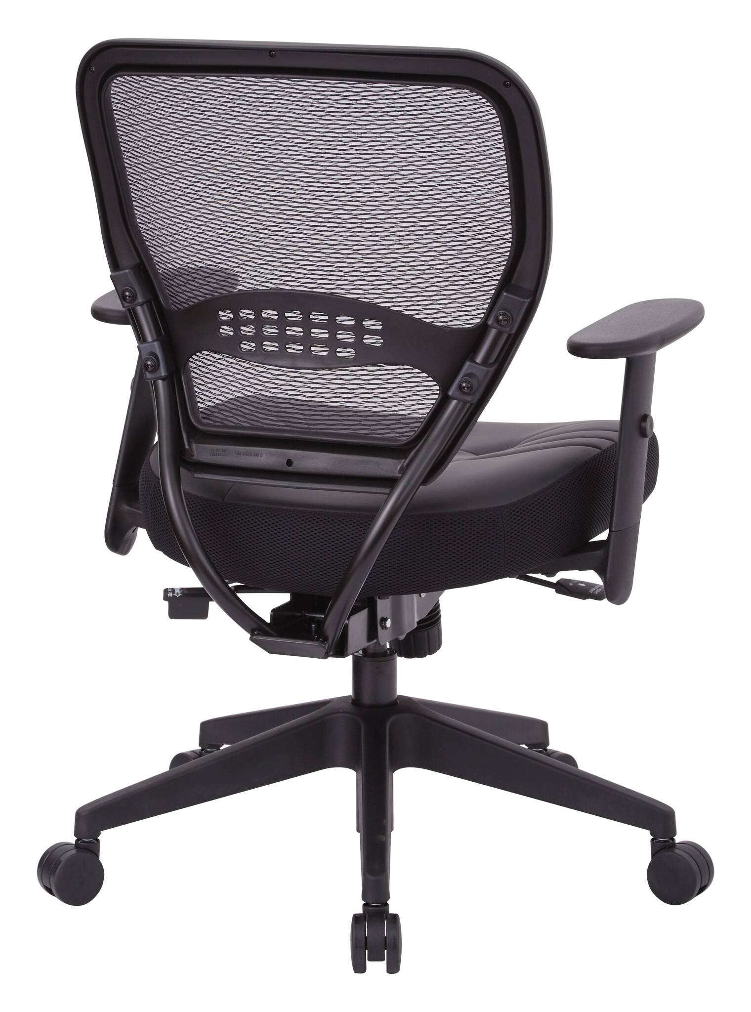 Back. Office Star Products - Air Grid® Back Managers Chair - Black.