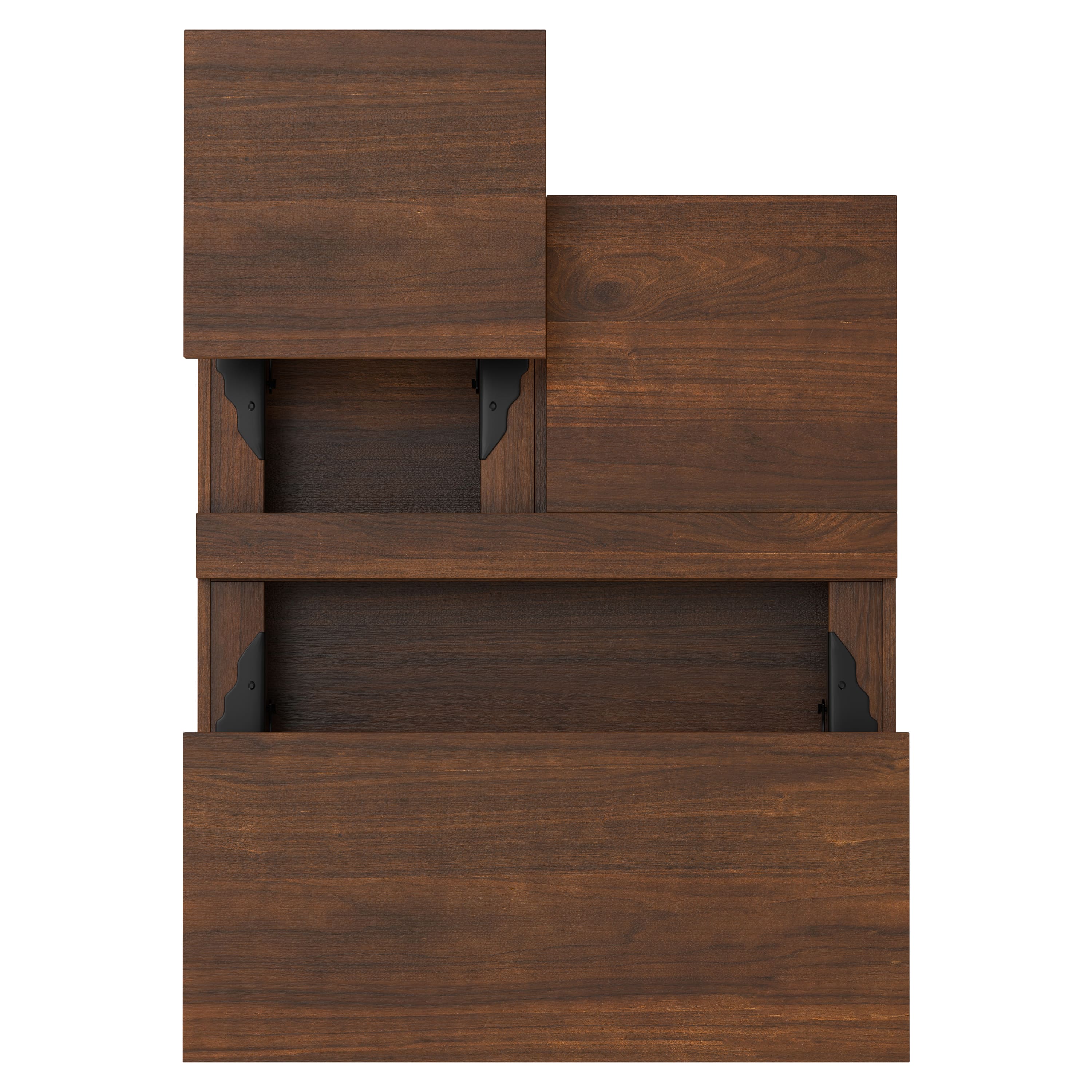 Simpli Home Hunter 32 inch Wide Solid Wood Lift Top Square Coffee