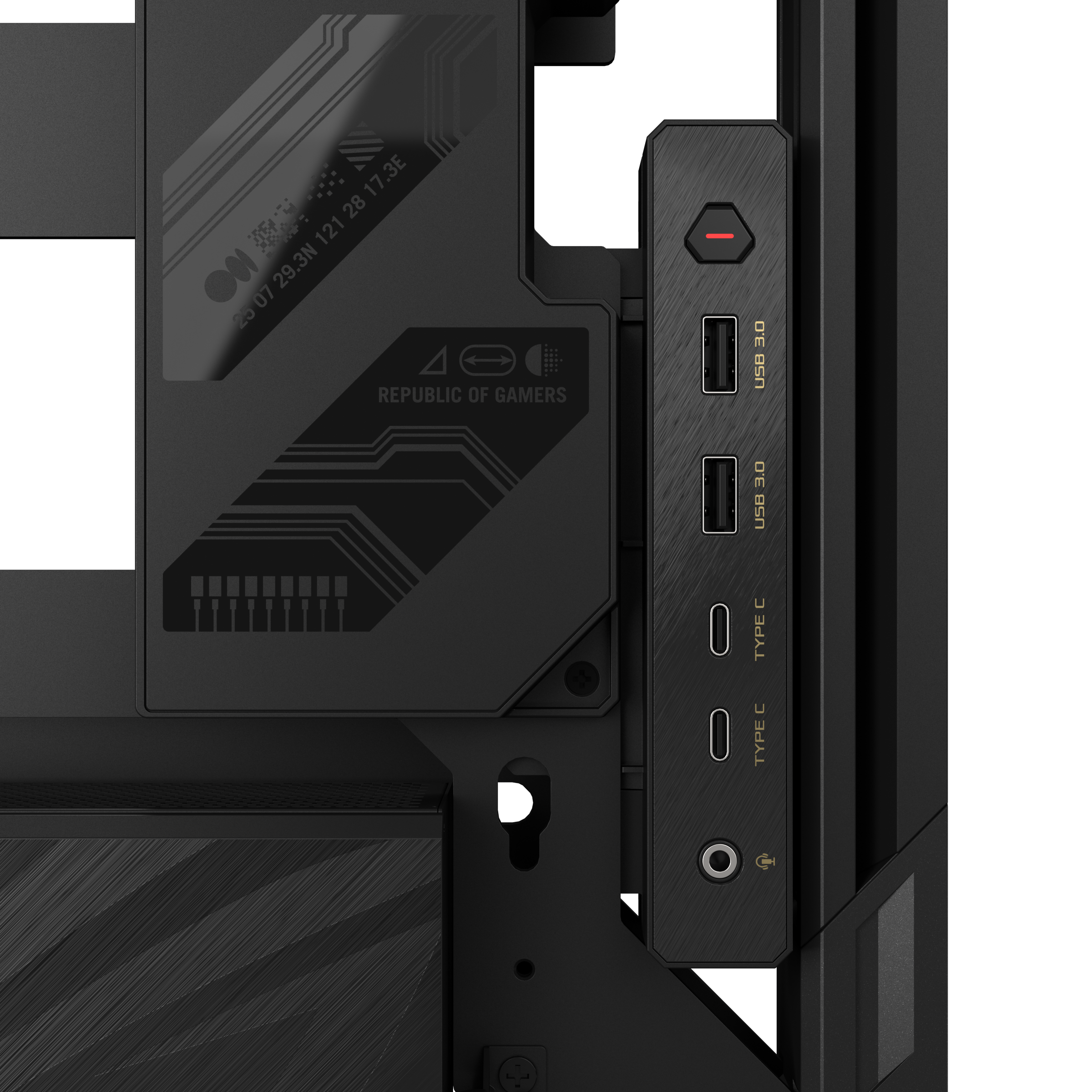 17 17.3E 28 121 NO 29.3N 07 25  
REPUBLIC OF GAMERS  
3.0 USB O.E  
USB TYPE C  
USB TYPE C