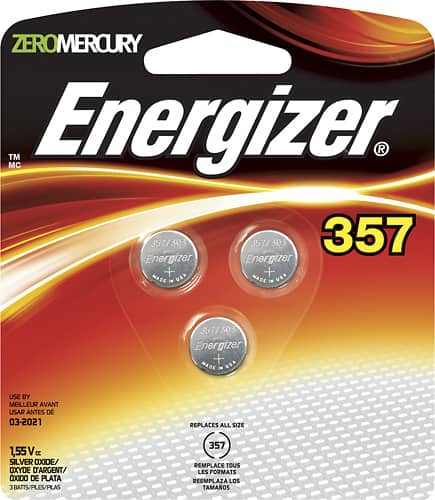Energizer - 357 Batteries (3-Pack) - Larger Front