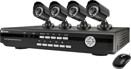Angle Standard. Swann - 8-Channel, 4-Camera Indoor/Outdoor Surveillance System.