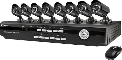 Front Standard. Swann - 8-Channel, 4-Camera Indoor/Outdoor Surveillance System.