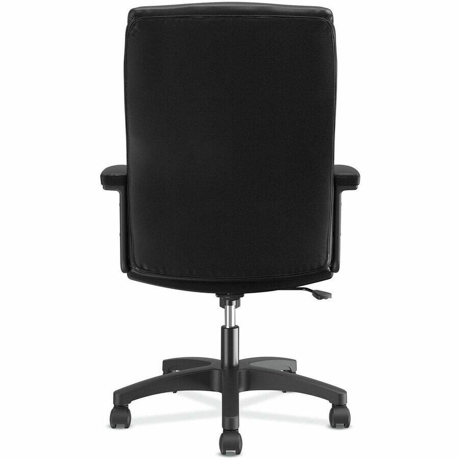 Back. HON - HON VL151 Executive High-Back Chair - Black - Leather - 1 Each - Black.