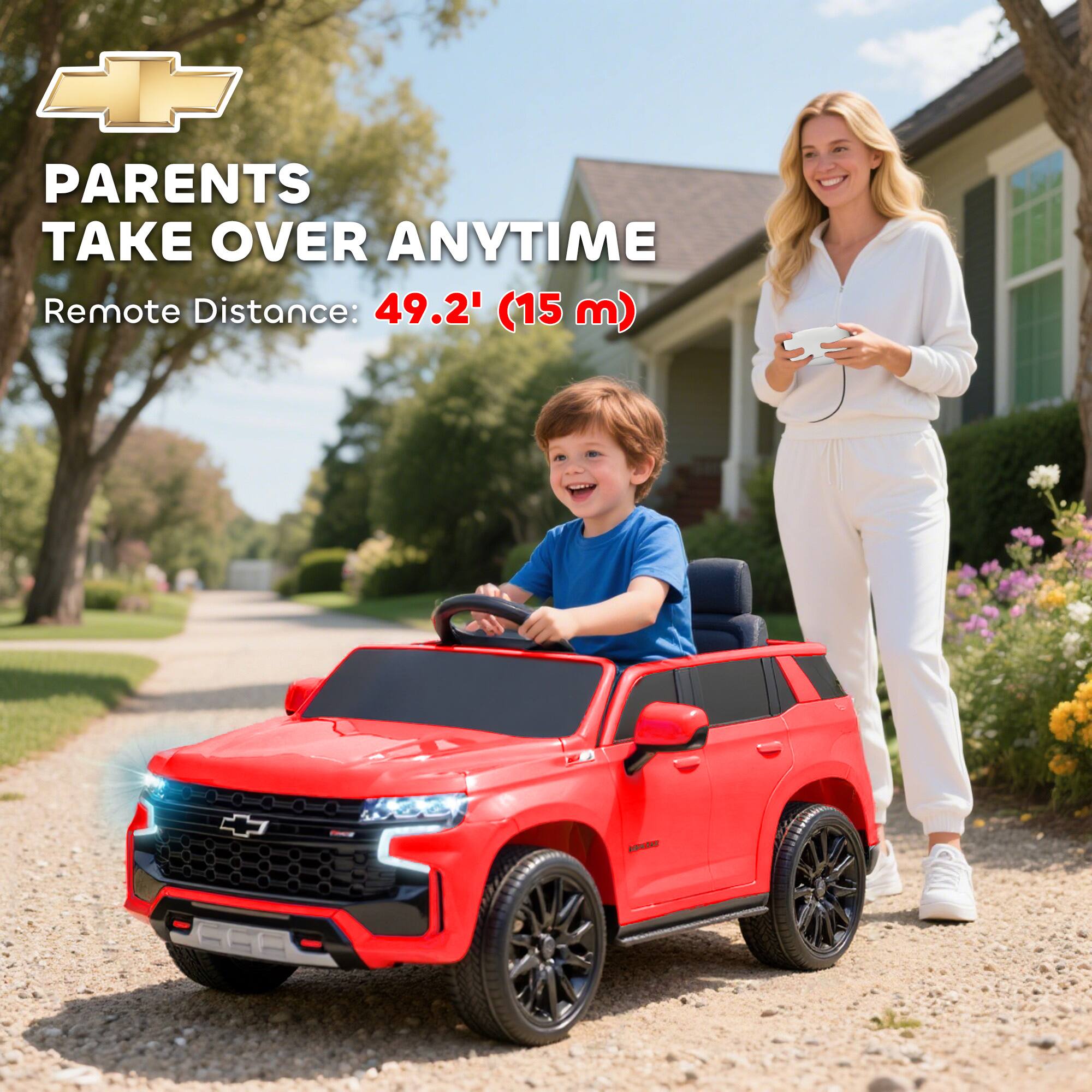 PARENTS TAKE OVER ANYTIME  
Remote Distance: 49.2' (15 m)