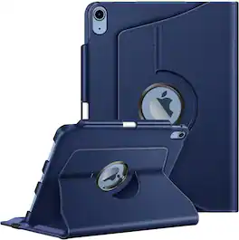 Fintie - Rotating Case for iPad (A16) 11-inch 2025 and iPad 10th Gen 10.9 inch 2022, 360° Swivel Stand Magnetic Shockproof Cover - Navy