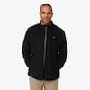 Front. Mobile Warming - Men's Trek 2.0 Heated Fleece Jacket - Black.