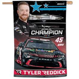 WinCraft - Tyler Reddick 2026 Daytona 500 Champion Single-Sided 28" x 40" Vertical Banner - Gray