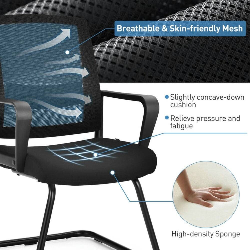 Breathable & Skin-friendly Mesh  
Slightly concave-down cushion  
Relieve pressure and fatigue  
High-density Sponge