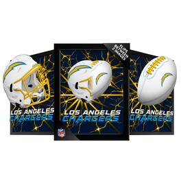 Sporticulture - Los Angeles Chargers 14" x 18" Framed 3D Lenticular Art - Blue