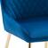 Alt View 19. CorLiving - Nash Velvet Channel Tufted Side Chair - Navy Blue.