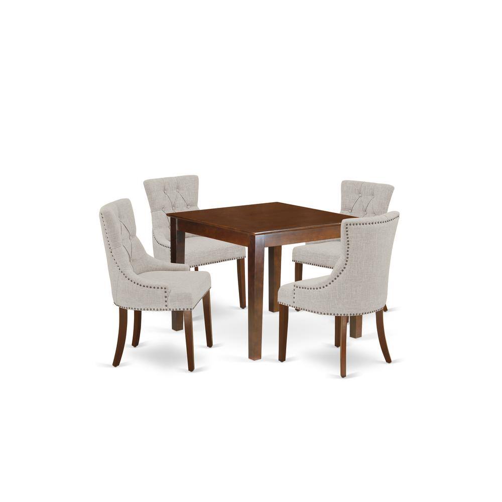 Back. East West Furniture - Dining Room Set Mahogany - Mahogany.
