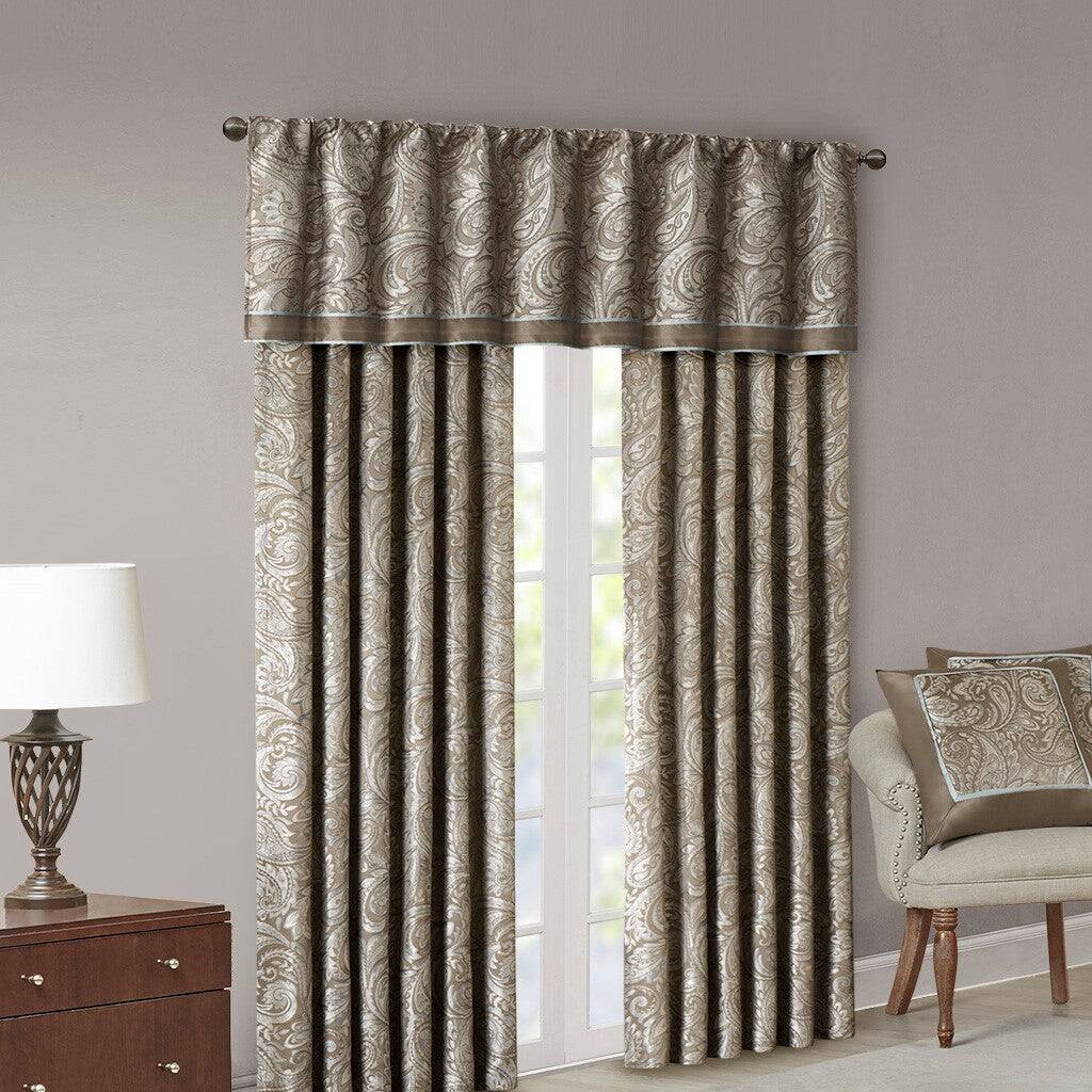 Angle. BreeBe - Jacquard Curtain Panel Pair(2 Pcs Window Panels) - Multicolor.