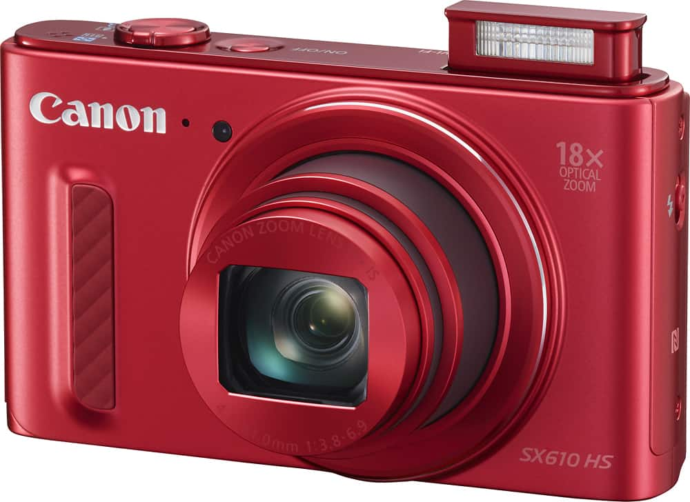 Canon PowerShot SX610 HS 20.2-Megapixel Digital Camera Red 0113C001 ...