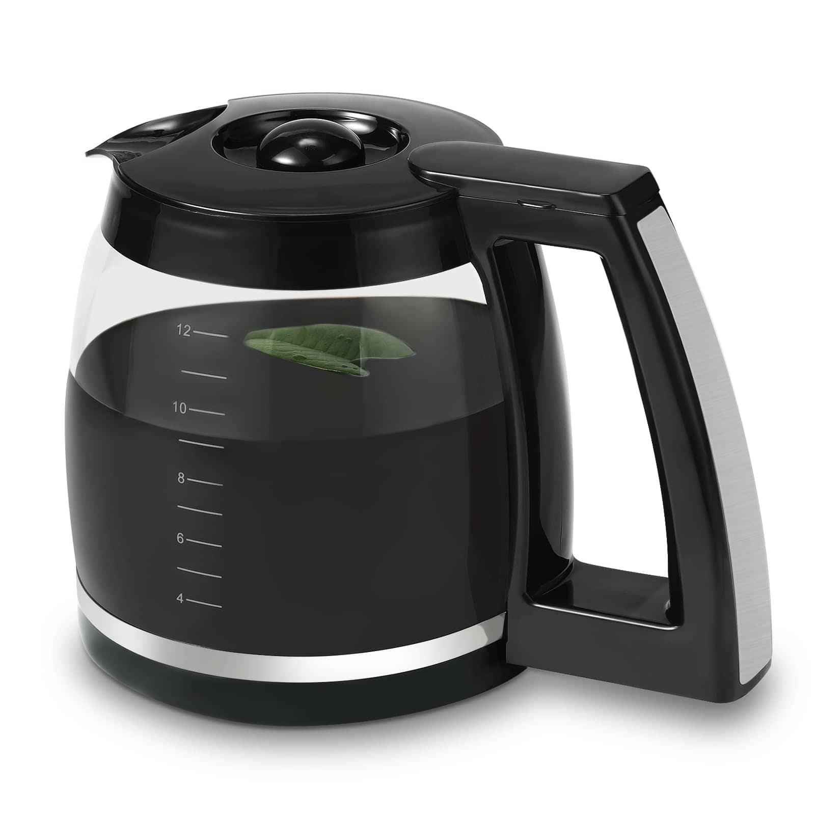 Dapper Styles - 12-cup Glass Coffee Carafe Replacement Compatible With Cuisinart Makers- Pot 12 Cup Fits Models Dcc-1200prc - Default