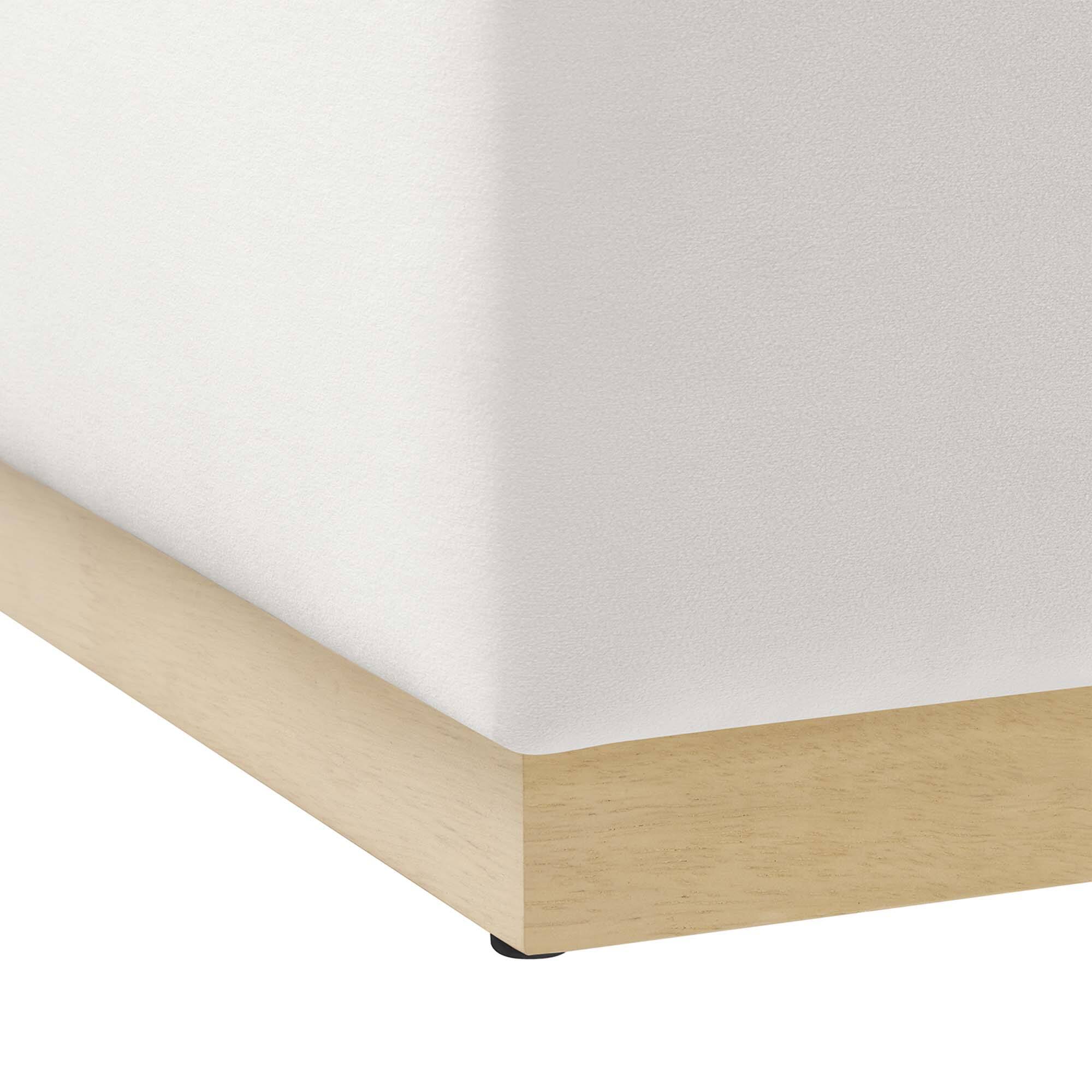 Alt View 5. Modway - Tilden Large 28" Square Performance Velvet Upholstered Ottoman by Modway - Alabaster Natural.