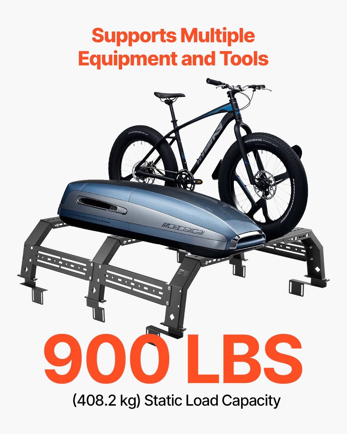 Supports Multiple Equipment and Tools

900 LBS  
(408.2 kg) Static Load Capacity