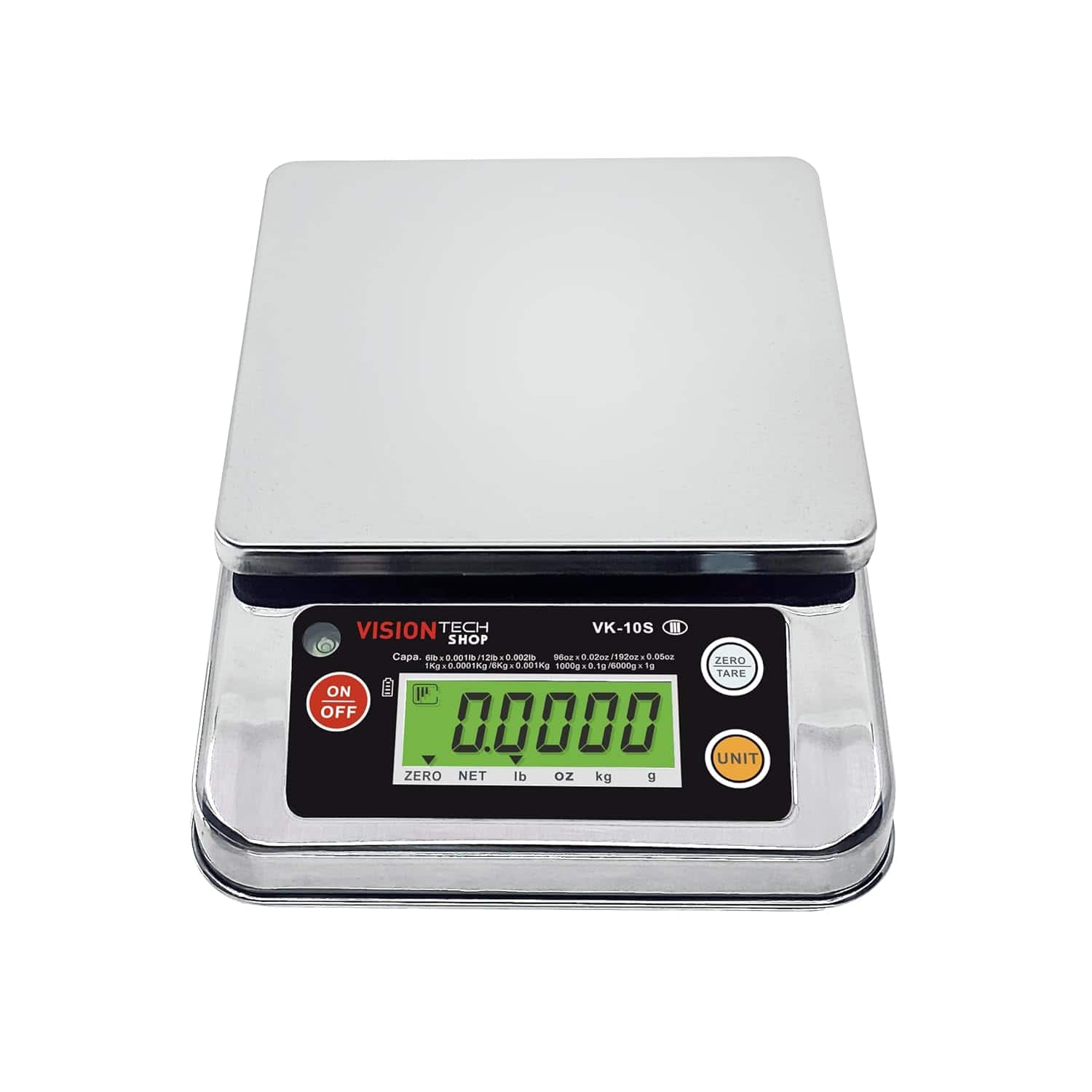 ACJPR - VisionTechShop VK-10S Food Scale, 12lb Capacity, 0.1g Precision, LCD, Stainless Steel