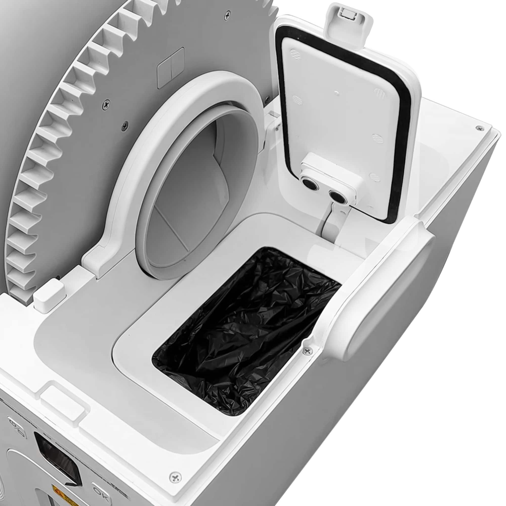 Alt View 15. Furbulous - True Odor-Free Self Cleaning & Packing Litter Box, Automatic Cat Litter Box with Self-Pack, Refill System, APP Control - White.