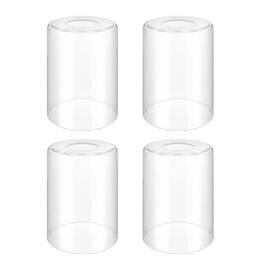 Comfort Essence - Clear Glass Lamp Shade Replacement Pack nch High nch Diameter nch Fitter Transmittance Cylinder Lampshade C - 4 Pack