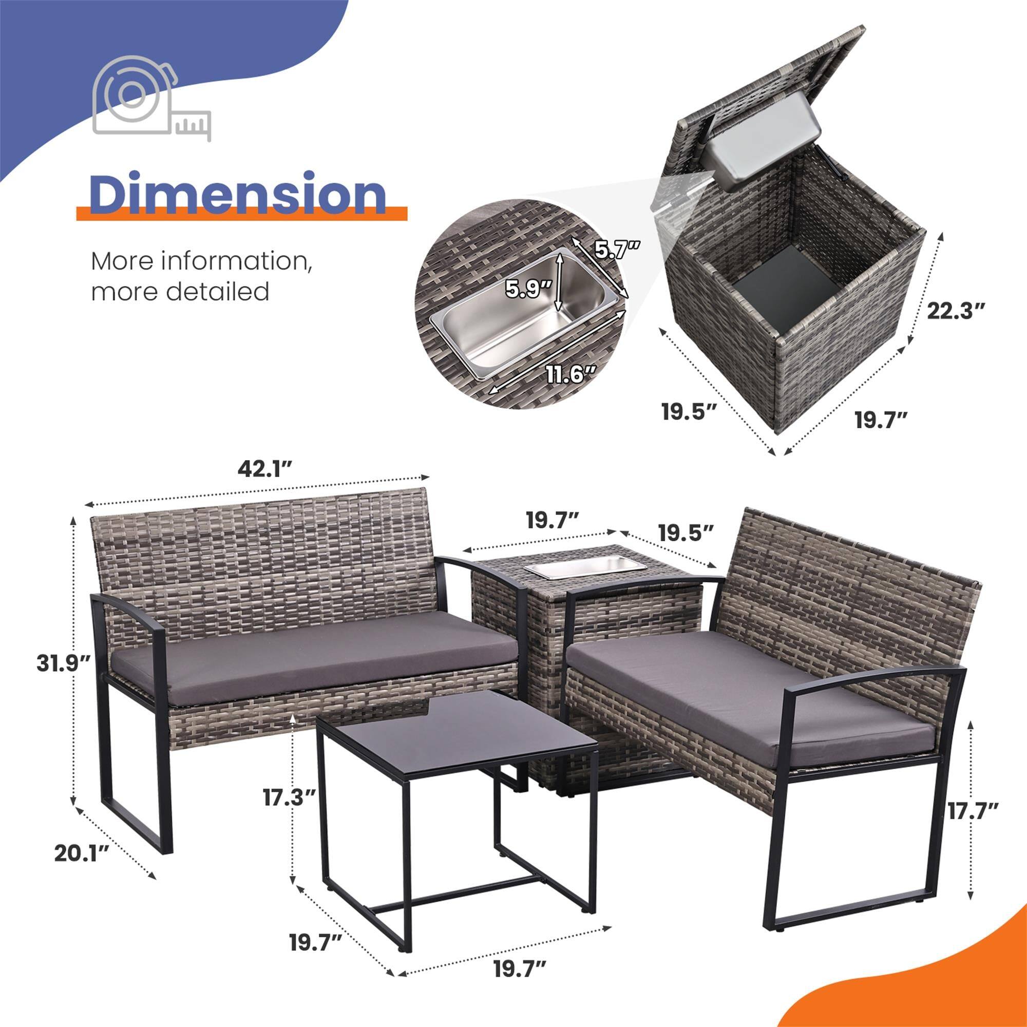 Dimension  
More information, more detailed  

5.9"  
5.7"  
22.3"  
11.6"  
19.5"  
19.7"  
42.1"  
19.7"  
19.5"  
31.9"  
17.3"  
17.7"  
20.1"  
19.7"  
19.7"