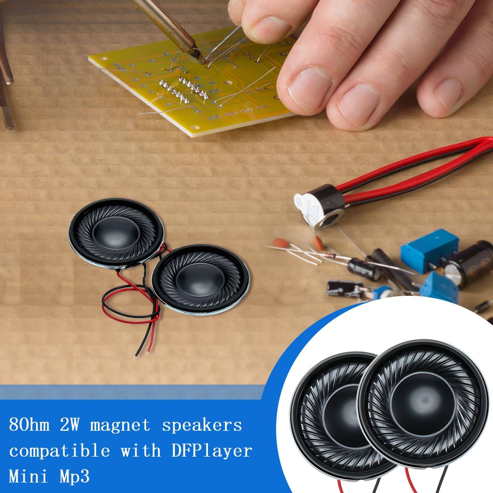80hm 2W magnet speakers compatible with DFPlayer Mini Mp3