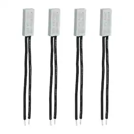Unique Bargains - 4pcs KSD9700 Thermostat 120C Normally Close N.C Temperature Switch 250V 5A Thermal Protector Plastic - Black