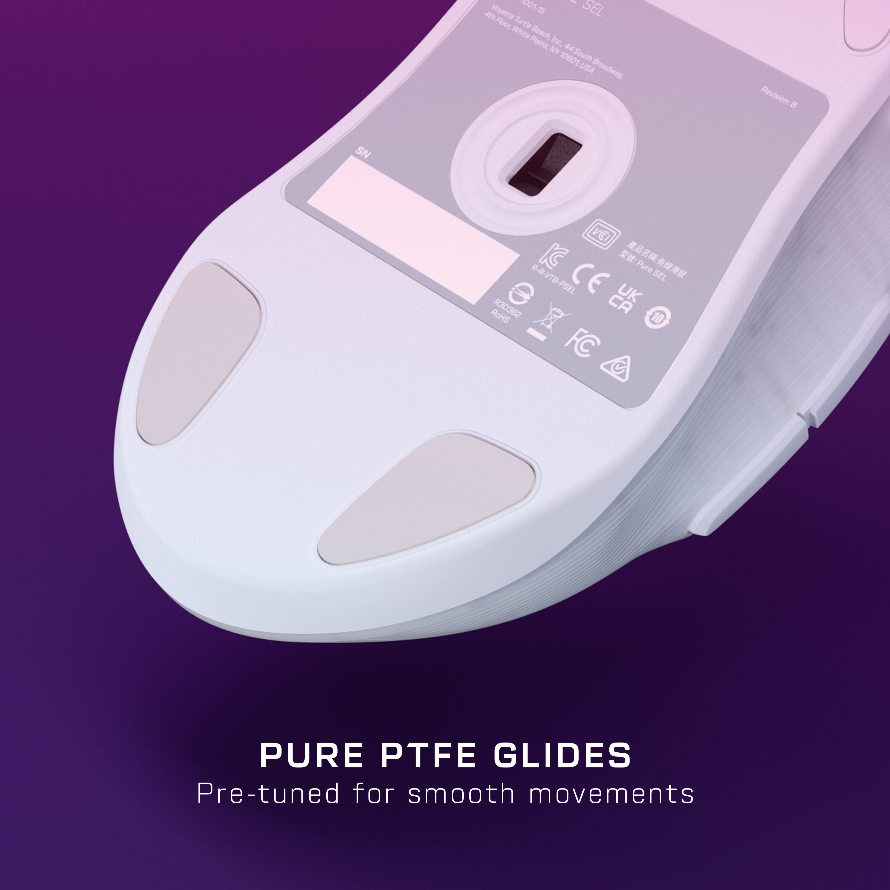 Pure PTFE Glides Pre-tuned for smooth movements