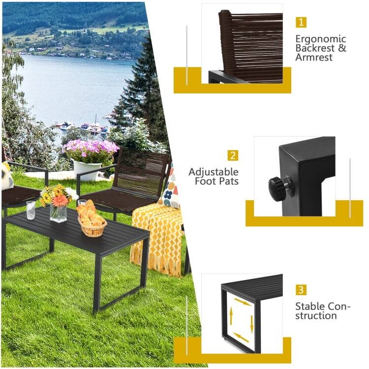 1. Ergonomic Backrest & Armrest  
2. Adjustable Foot Pats  
3. Stable Construction