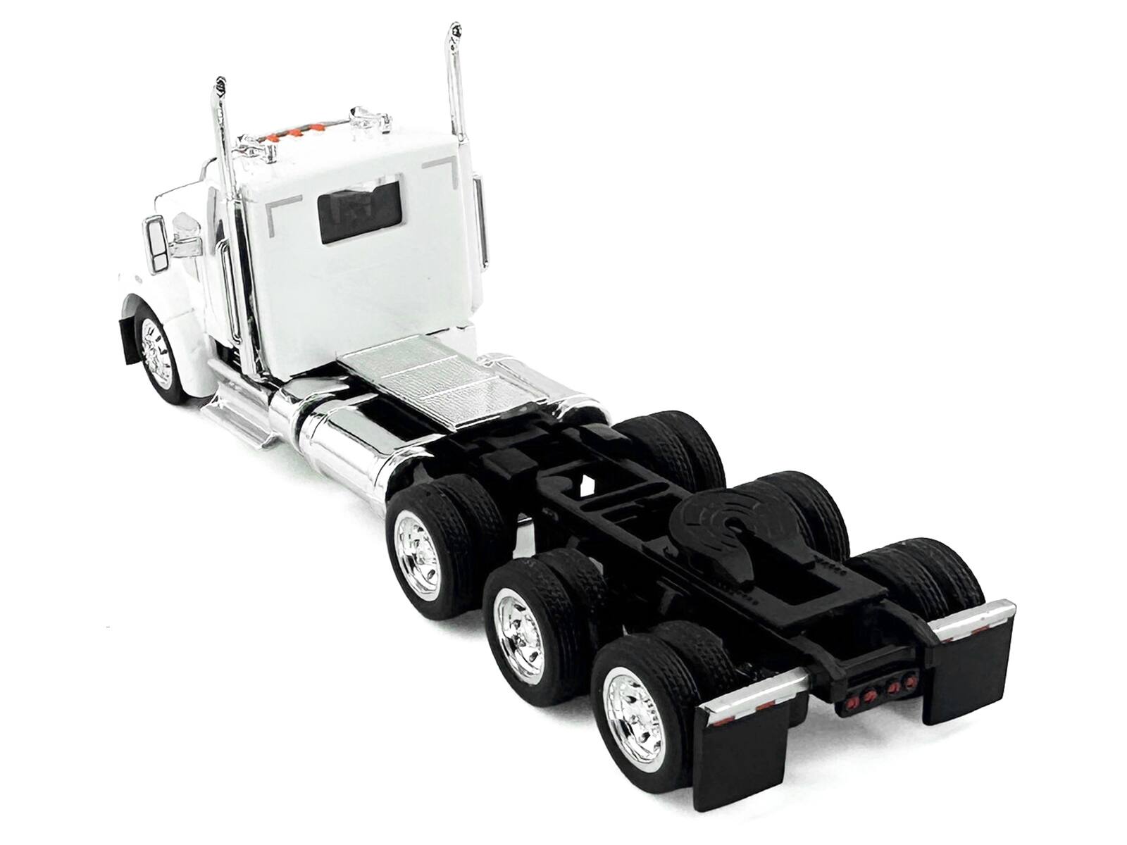 Alt View 3. HO Logistics Replicas - Kenworth W990 3-Axel Day Cab White 1/87 (HO) Scale Plastic Model Car by HO Logistics.
