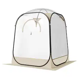 VEVOR - Pop up Sports Tent, 50x50 in Clear Bubble Tent for 1 Person, Waterproof Outdoor Pod with Floor Mat & Top Cover - Transparent