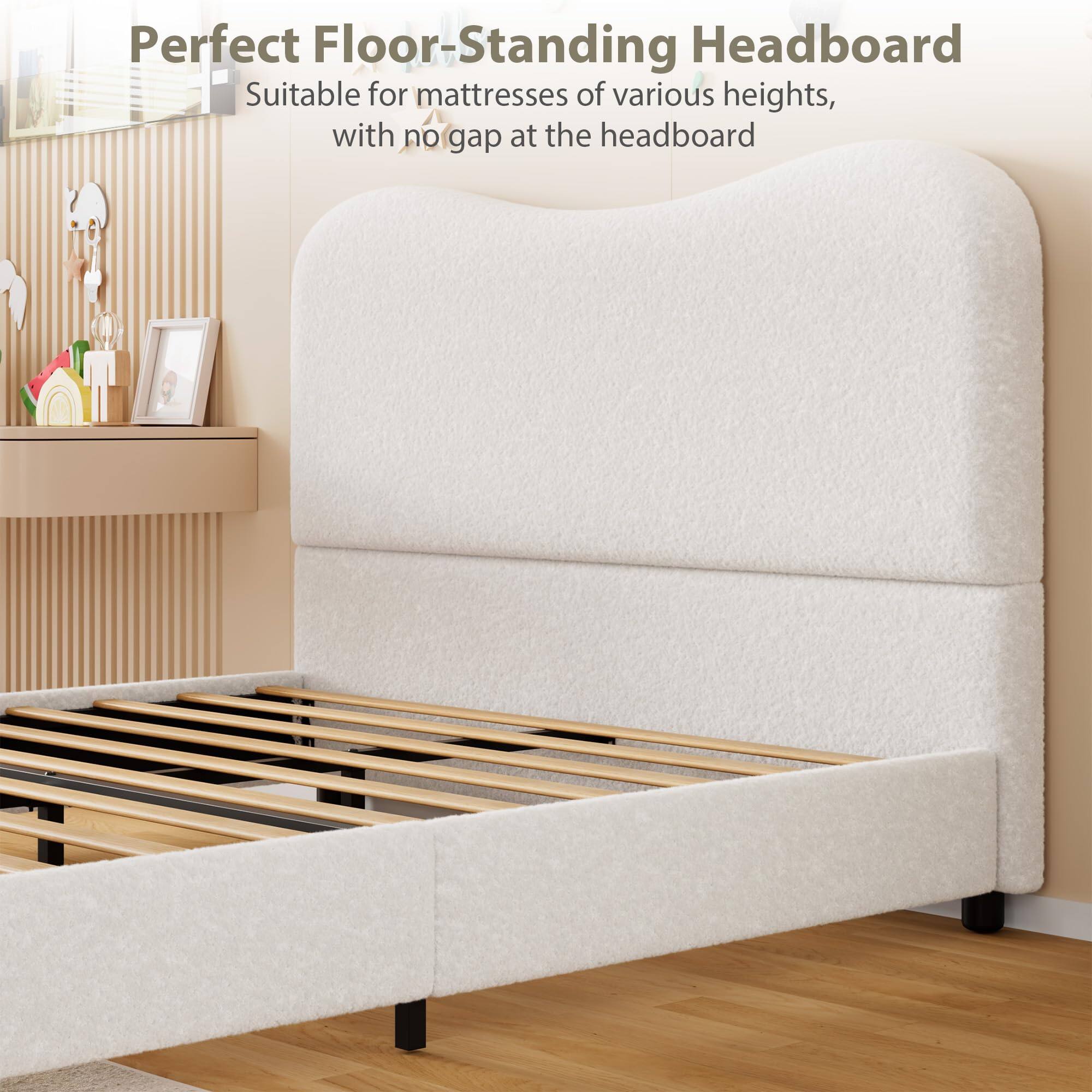 Perfect Floor-Standing Headboard  
Suitable for mattresses of various heights, with no gap at the headboard