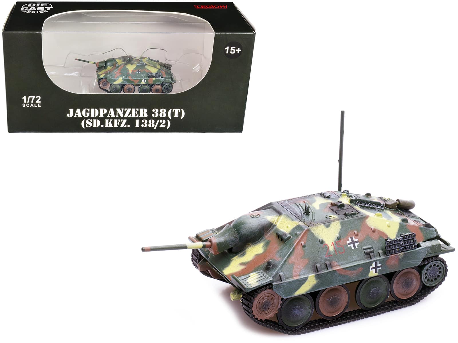 "Jagdpanzer 38(T) SD.Kfz. 138/2 Hetzer Tank Destroyer Camouflage ""German Army World War II"" 1/72 Diecast Model by Legion" price history on PriceWatchPro