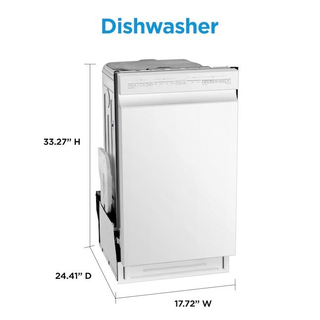 Dishwasher

33.27" H  
24.41" D  
17.72" W