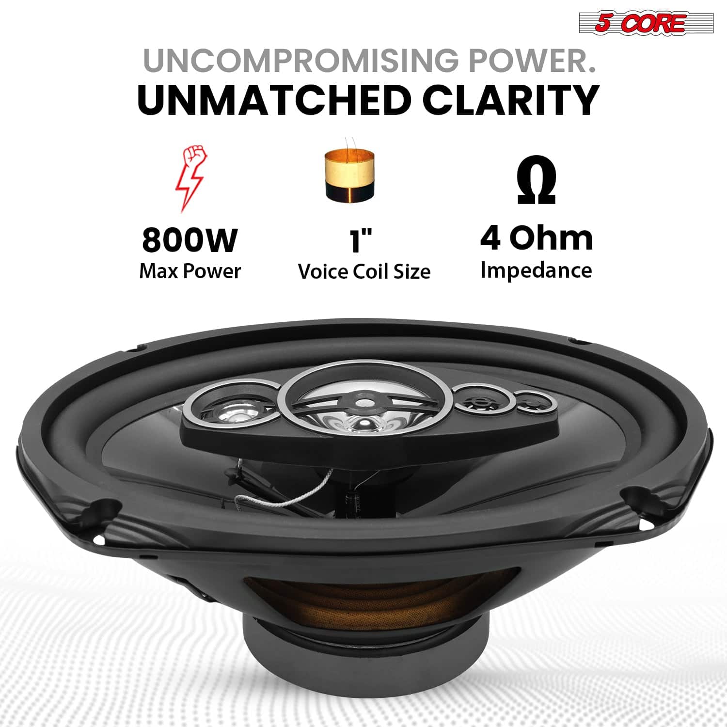 5 CORE 5Core 6x9 Car Speaker Audio Pair 800W 4Ohm 2 Way Coaxial