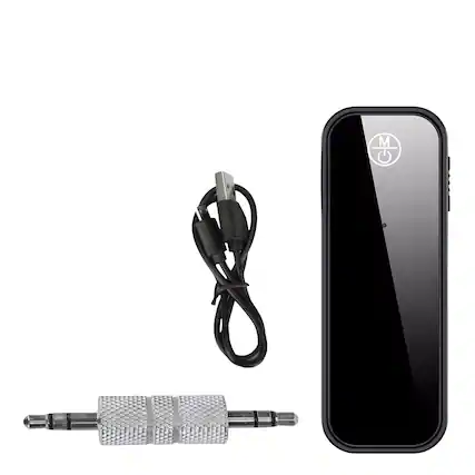 Front. Kitcheniva - USB Wireless Bluetooth 5.0 Transmitter Receiver 2in1 Car Audio Adapter 3.5mm Aux - Black.