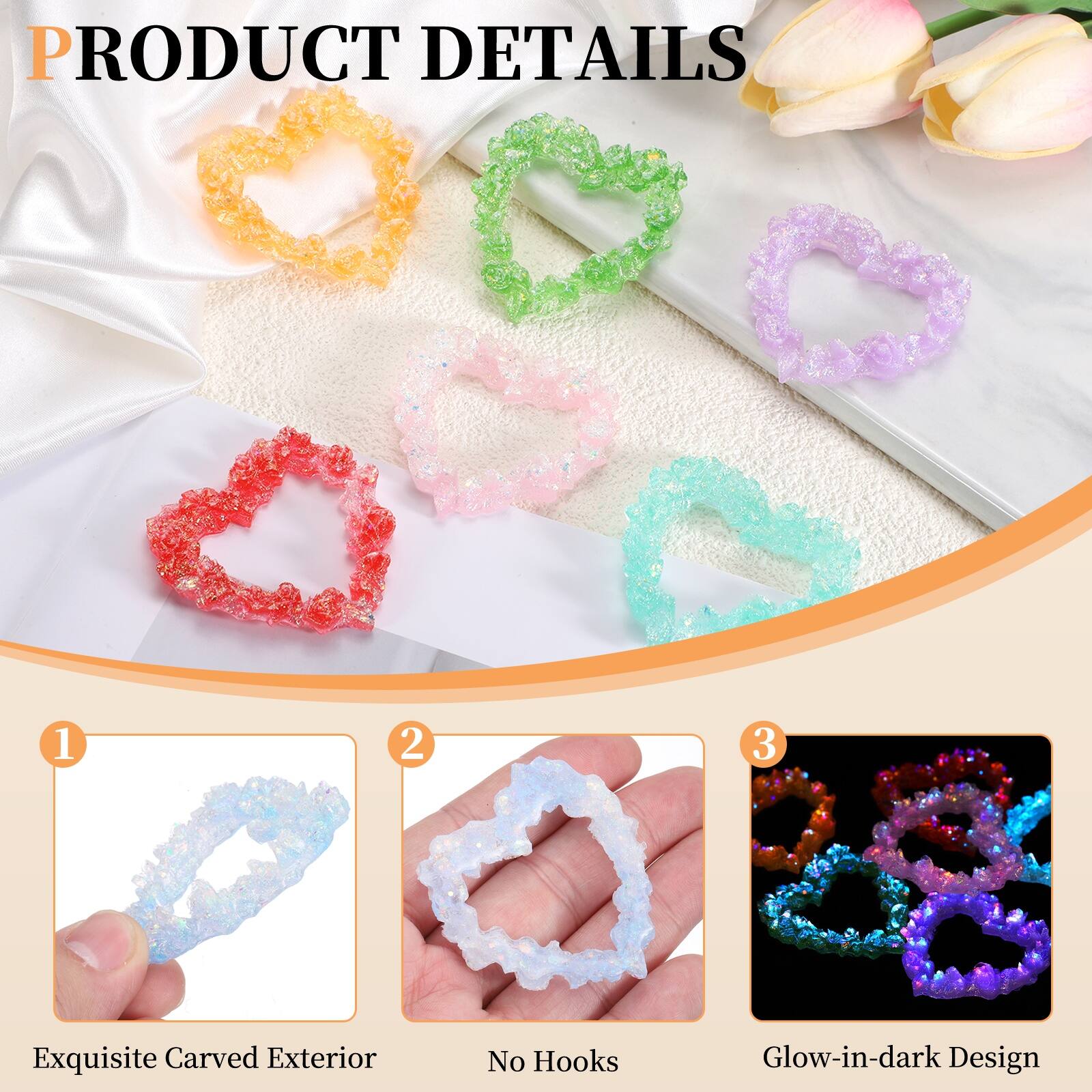 PRODUCT DETAILS

1. Exquisite Carved Exterior
2. No Hooks
3. Glow-in-dark Design