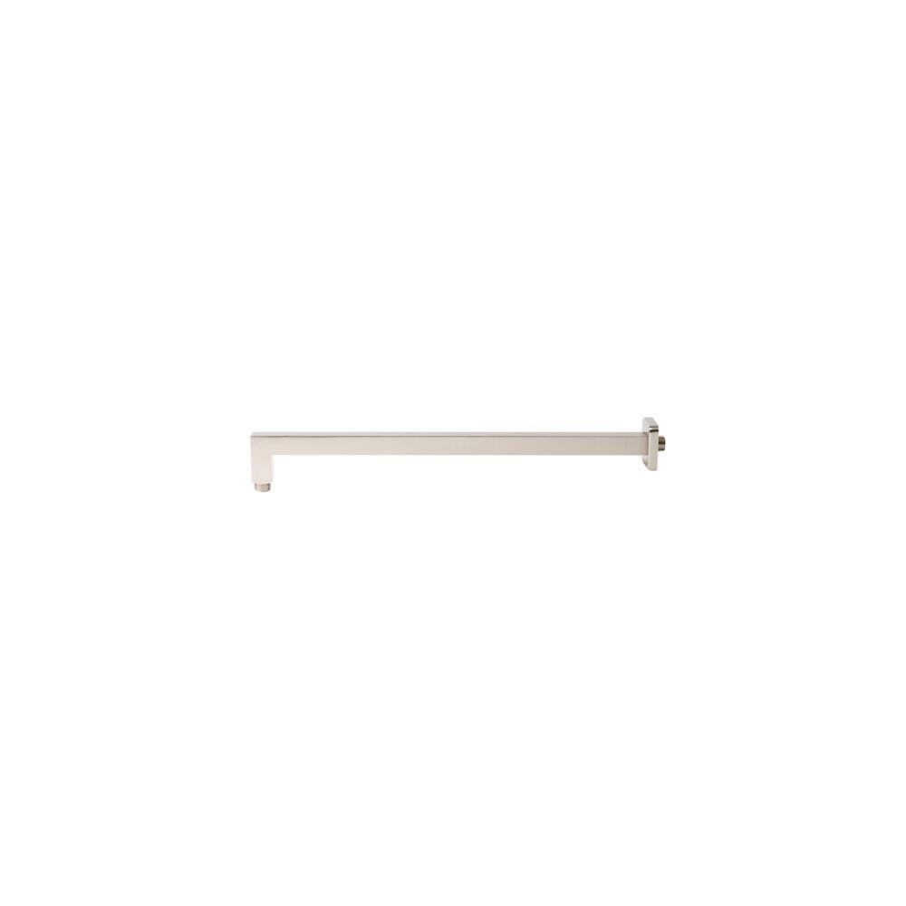Back. Alfi - Brushed Nickel 20" Square Wall Shower Arm - Silver.