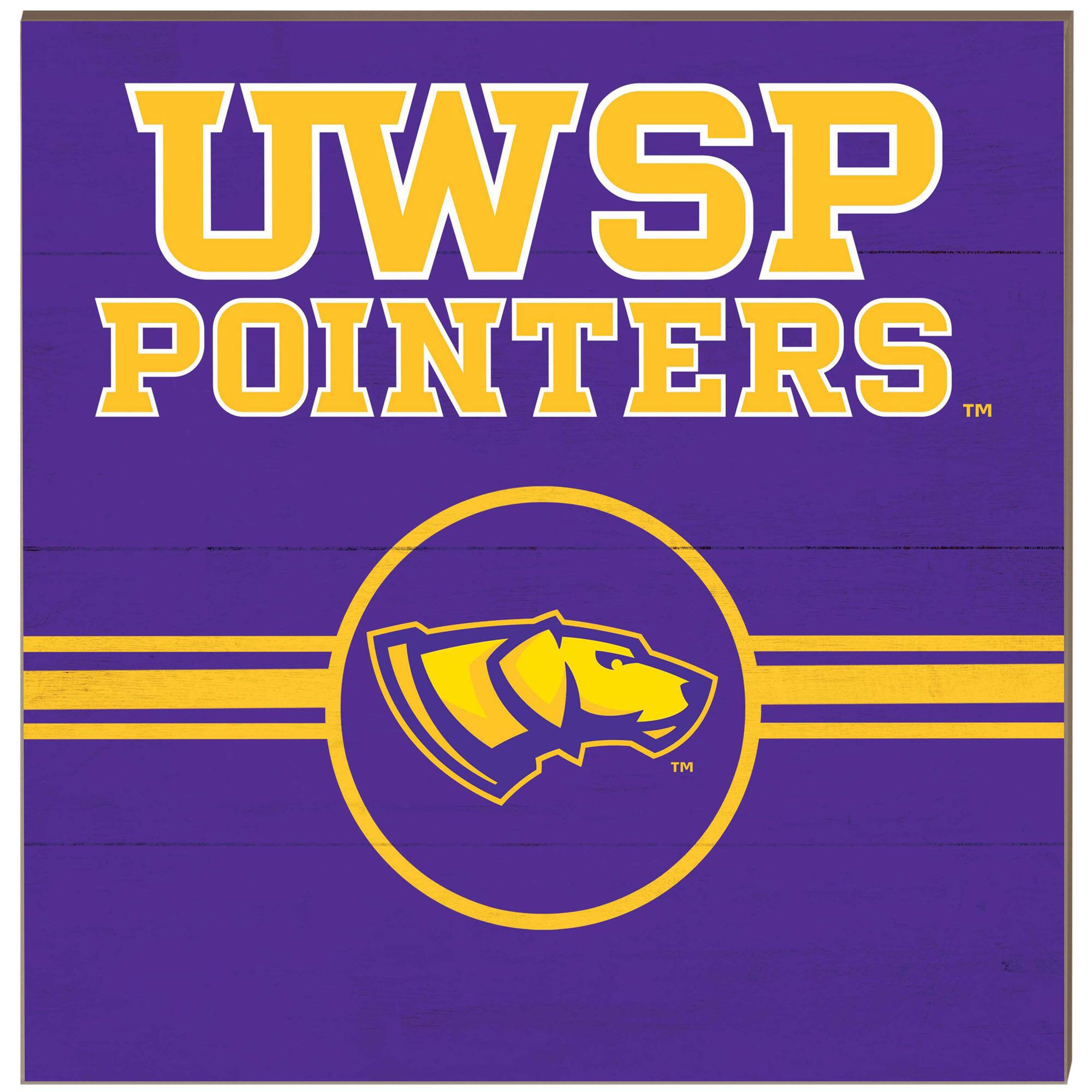 Wisconsin-Stevens Point Pointers 10'' x 10'' Retro Team Plaque
