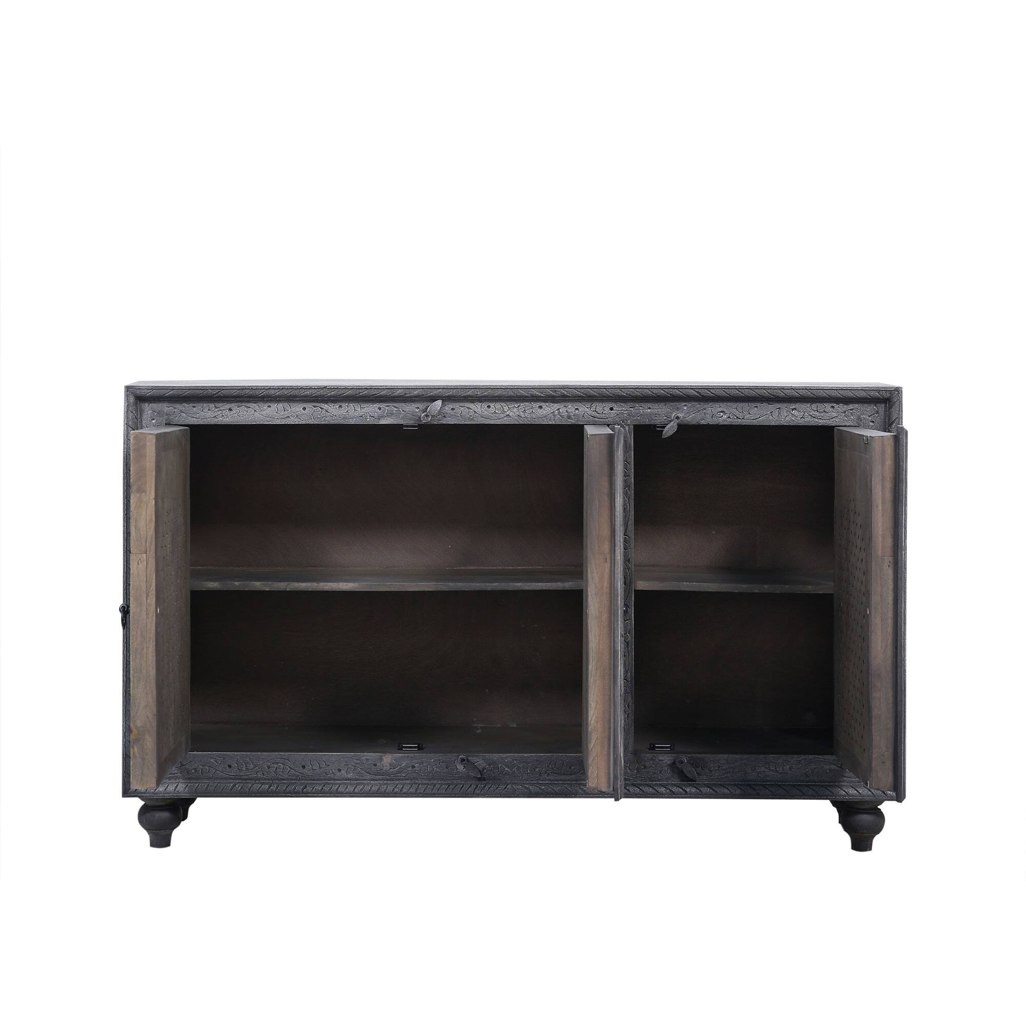 Alt View 2. Maven Lane - Maven Lane Patrin Handmade Heritage Wooden Sideboard in Grey Distressed Finish - Grey.