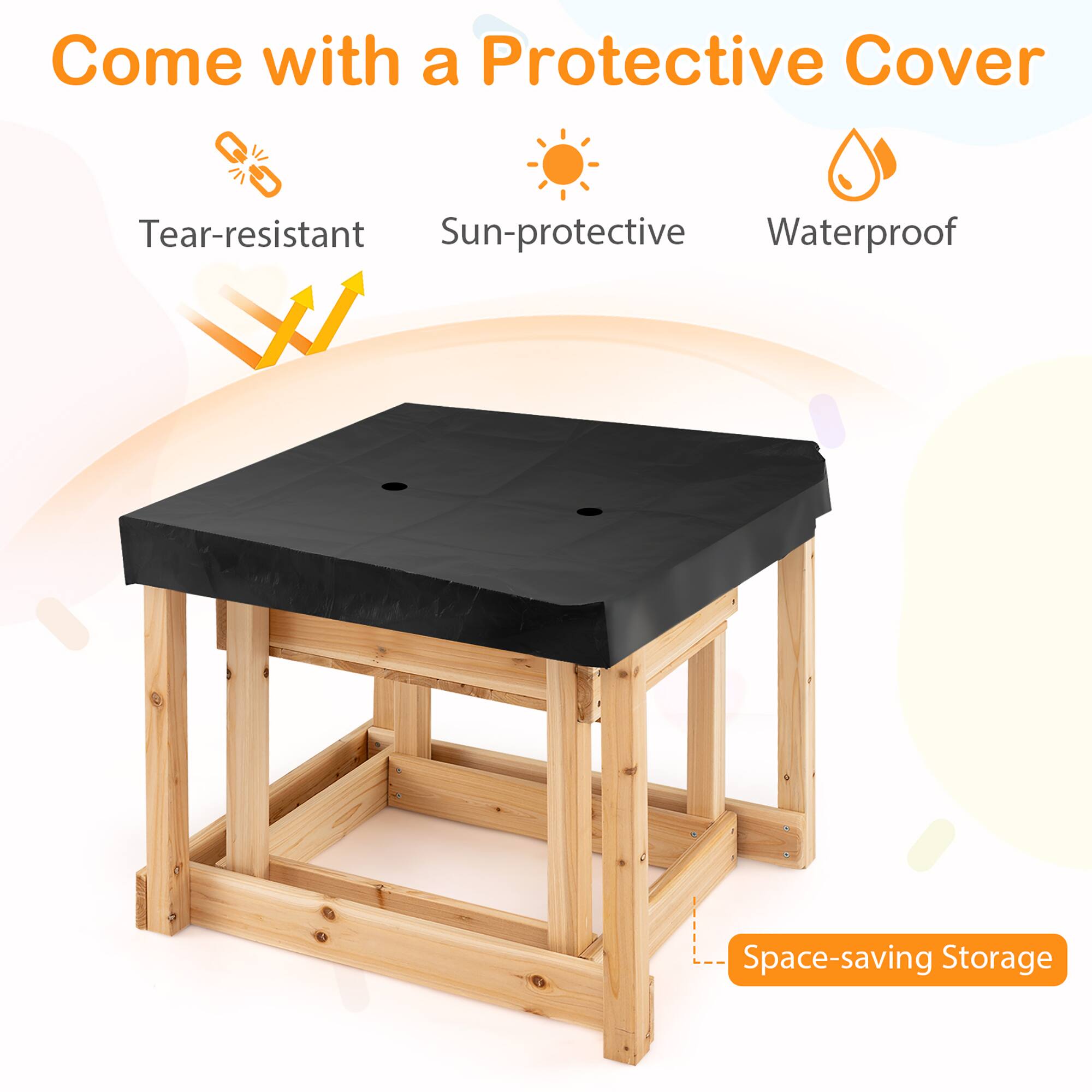 Come with a Protective Cover

- Tear-resistant
- Sun-protective
- Waterproof

Space-saving Storage