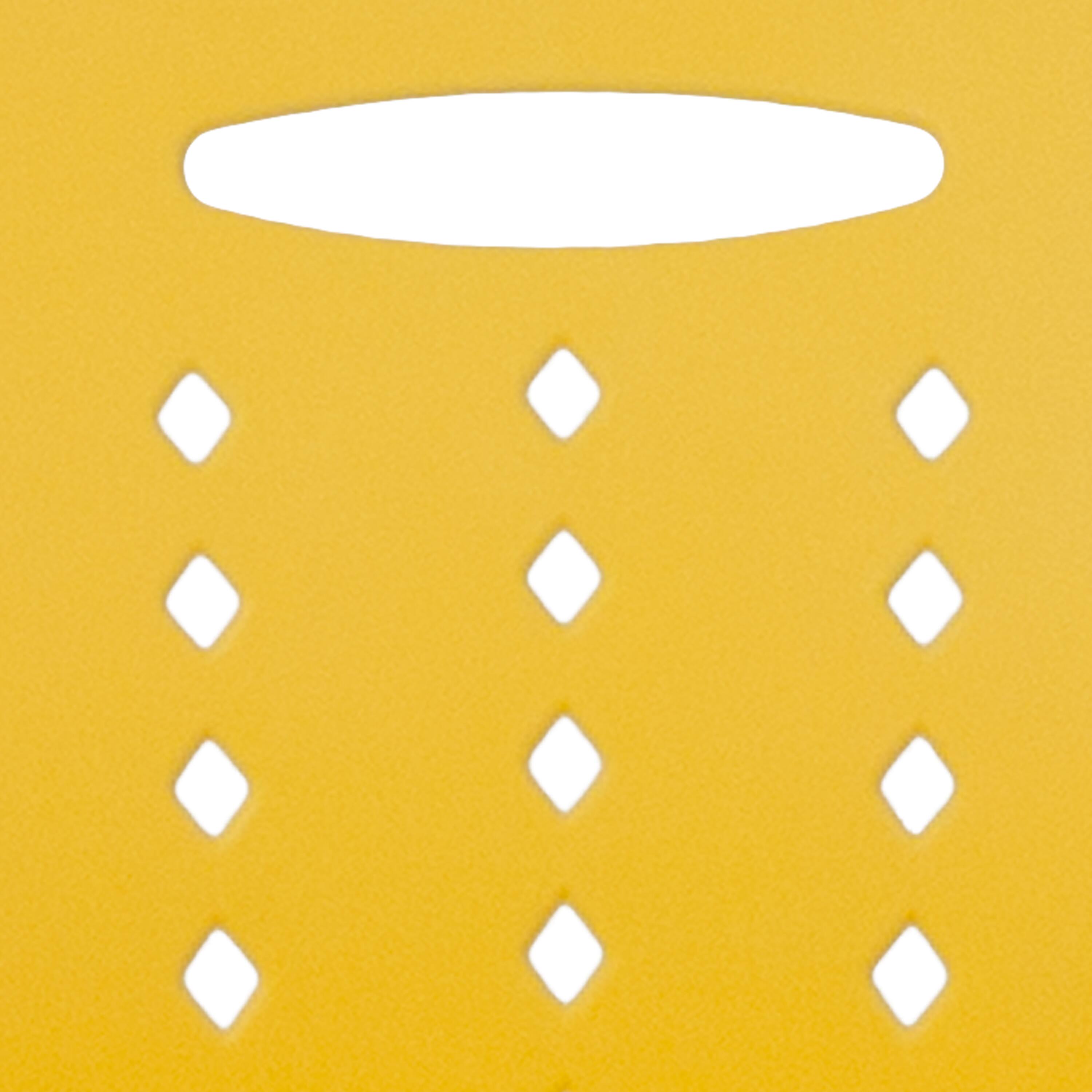 Alt View 10. Emma + Oliver - Home Office Plastic Accent Sled Base Stack Chair - Air-Vent Back - Yellow.