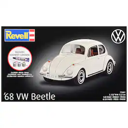 Level 3 Model Kit 1968 Volkswagen Beetle All-Included Kit 1/32 Scale Model by Revell