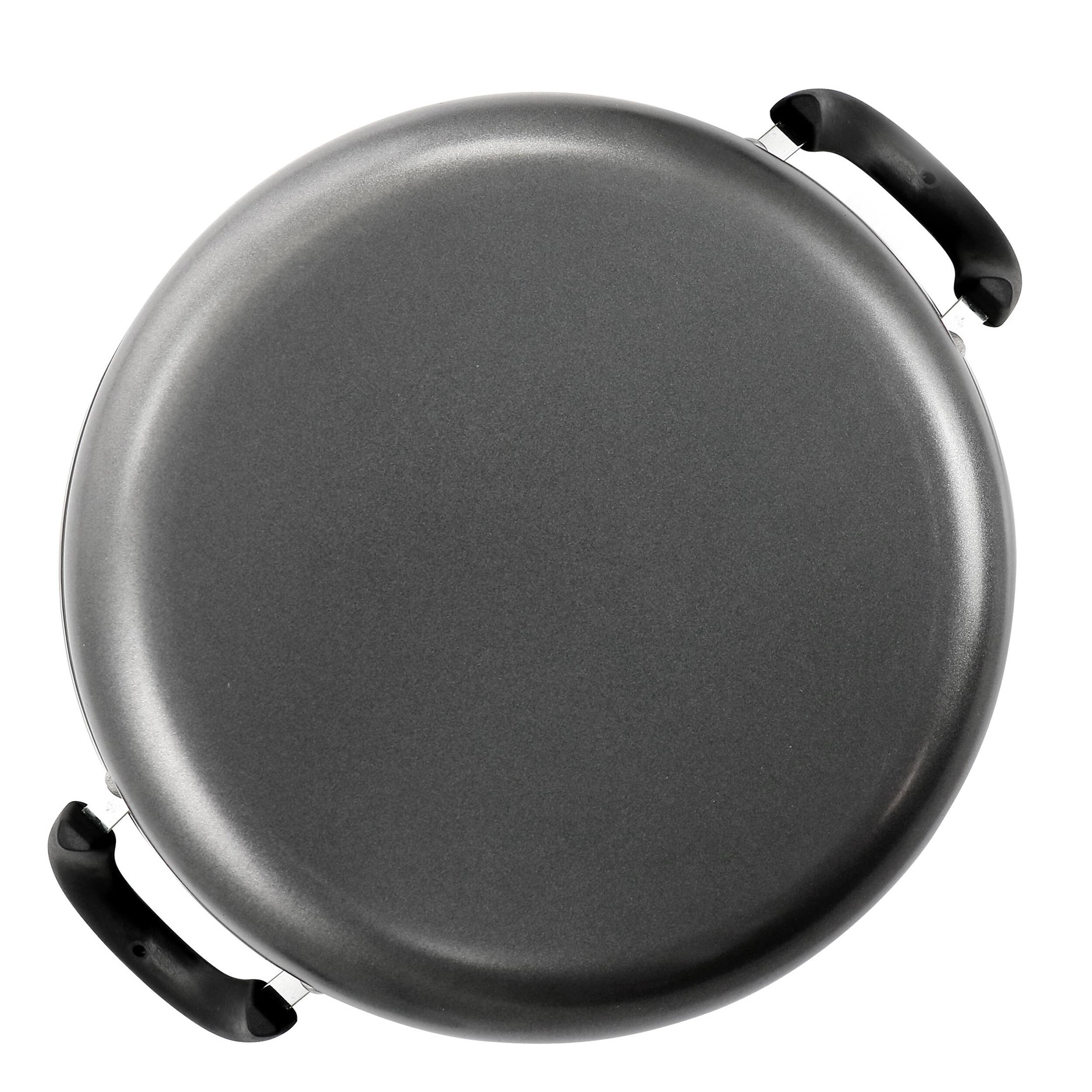 Alt View 1. Gibson - Gibson Everyday 12 Inch Highberry Nonstick All Purpose Pan with Lid in Grey - Gray.