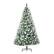 Front. Homcom - Snow-Dusted Artificial Christmas Tree, Unlit Flocked Christmas Tree with 61 Pine Cones, Full Fake Fir Tree - Green.