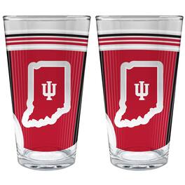 Great American Products - Indiana Hoosiers Two-Piece 16oz. Pint Glass Set - Multicolor