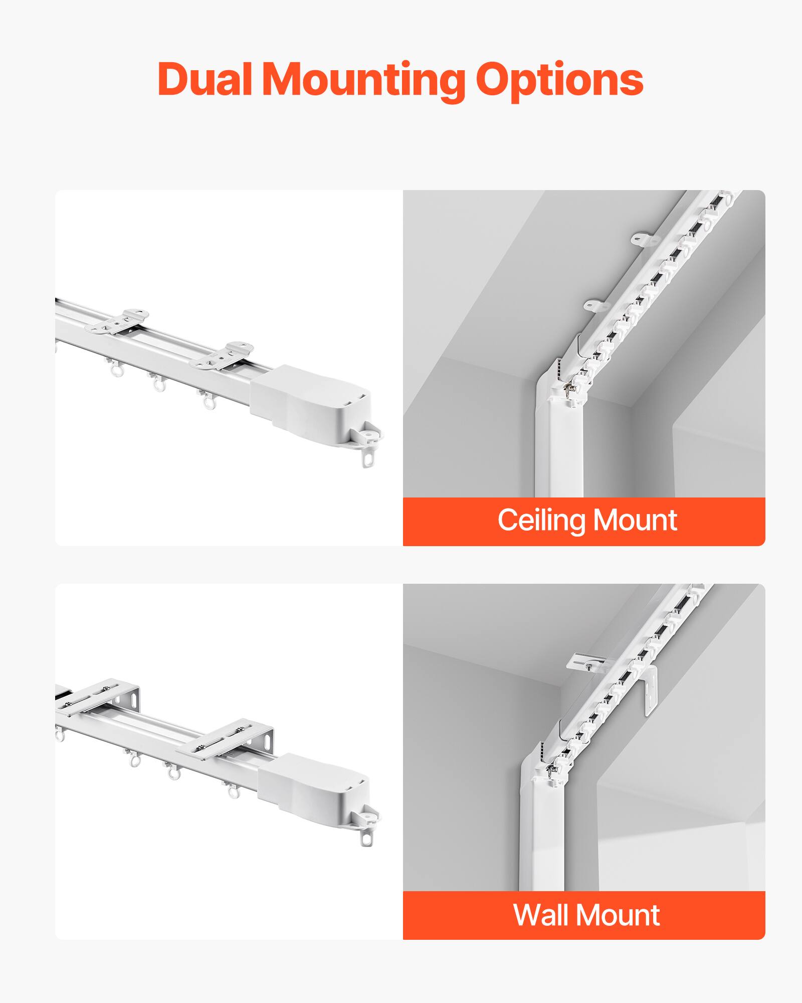 Dual Mounting Options

Ceiling Mount

Wall Mount