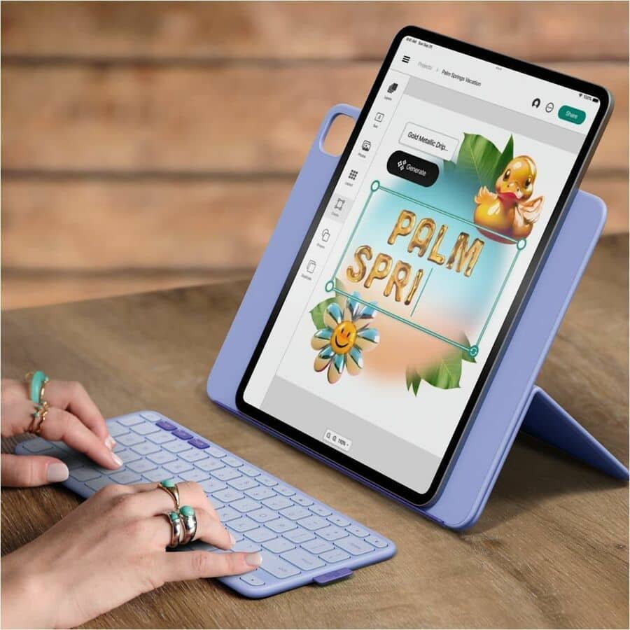 【極美品】 iPad Air スカイブルー Keyboard Folio Logitech Flip Folio Keyboard/Cover Case (Folio) for 11